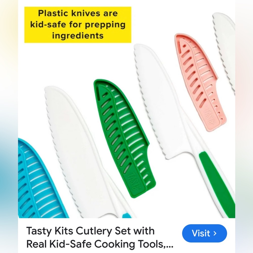 TASTY BEGINNER plastic kids cutlery set